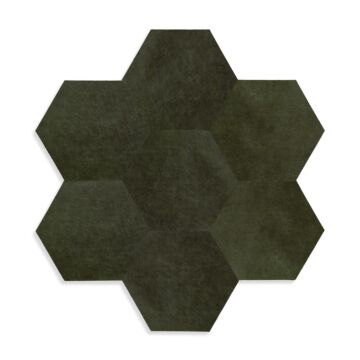eko självhäftande läderplattor sexkant olivgrönt