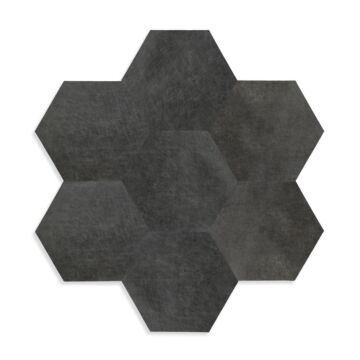 eko självhäftande läderplattor sexkant antracitgrått
